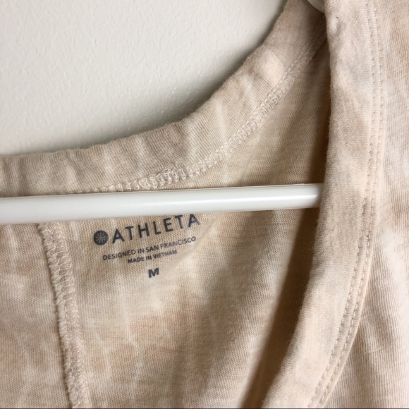 ATHLETA Tan Tie Dye Short Sleeve Top - Picture 2 of 5